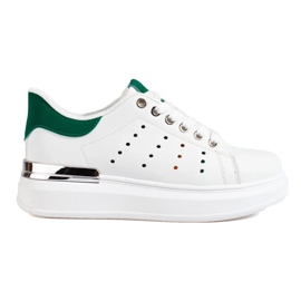 Shelovet weiße Turnschuhe mit dicken Sohlen 1