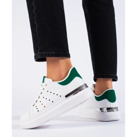 Shelovet weiße Turnschuhe mit dicken Sohlen 2