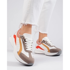 Mehrfarbige Damen-Sneakers von Shelovet weiß 2