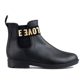 Schwarze Shelovet-Gummistiefel für Damen 1