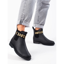 Schwarze Shelovet-Gummistiefel für Damen 3