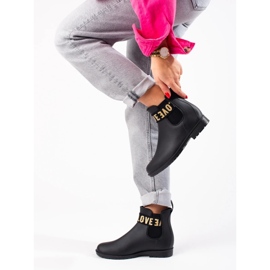 Schwarze Shelovet-Gummistiefel für Damen 4