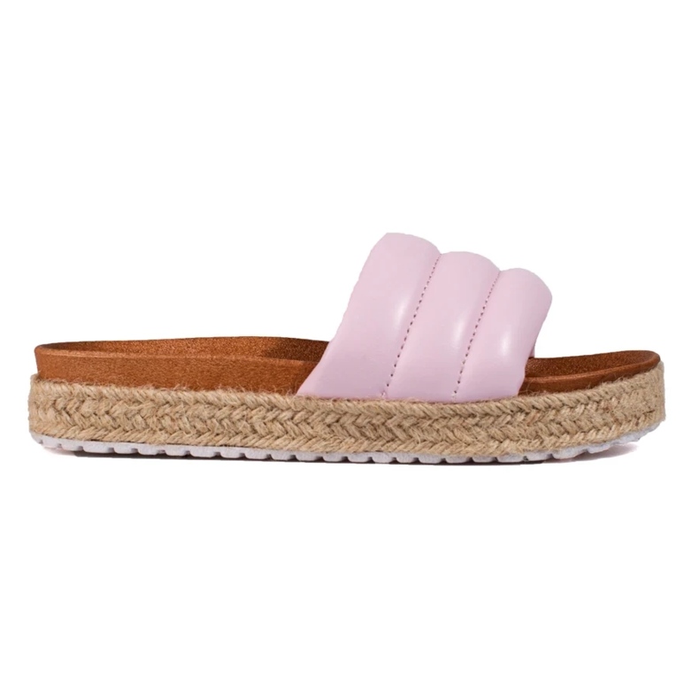Damen-Espadrilles auf dicker Sohle Vinceza Pink rosa 1