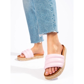 Damen-Espadrilles auf dicker Sohle Vinceza Pink rosa 2