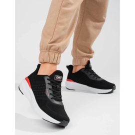 Schwarze Sportschuhe für Damen mit dicker Sohle DK 3