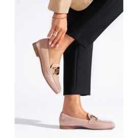 Lackierte pinkfarbene Damenschuhe mit einer Shelovet-Kette rosa 4