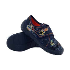 Hausschuhe Super Light Bottom Car Befado marineblau orange 3