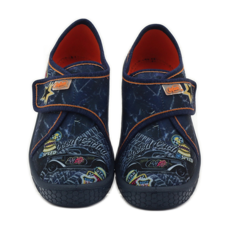 Hausschuhe Super Light Bottom Car Befado marineblau orange 4
