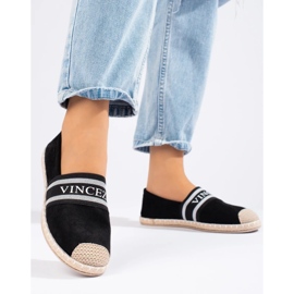 Schwarze Wildleder-Espadrilles für Damen von Vinceza 1