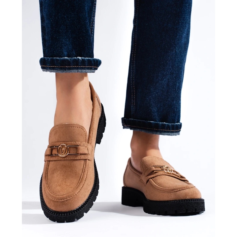 W. Potocki Damen Wildlederloafer Potocki camel braun 1