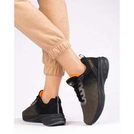 Damen-Sportschuhe aus schwarzem Textil DK 3