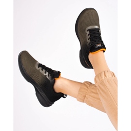 Damen-Sportschuhe aus schwarzem Textil DK 2