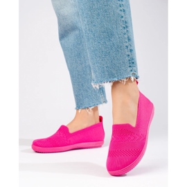Damen-Sneaker Shelovet aus Stoff zum Hineinschlüpfen in Rosa 1