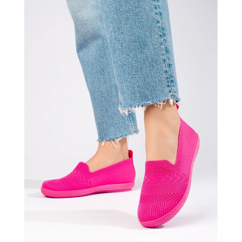 Damen-Sneaker Shelovet aus Stoff zum Hineinschlüpfen in Rosa 1