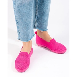 Damen-Sneaker Shelovet aus Stoff zum Hineinschlüpfen in Rosa 2