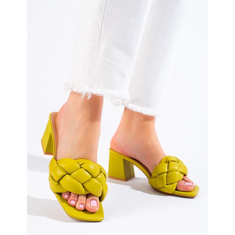 Grüne Shelovet-Sandalen für Damen 1