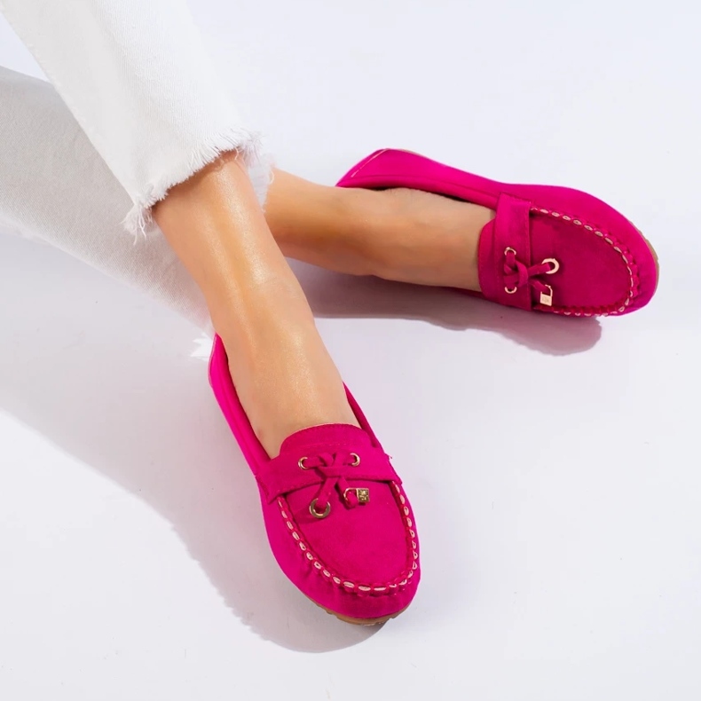 Rosa Wildleder-Slipper für Damen von Shelovet 2