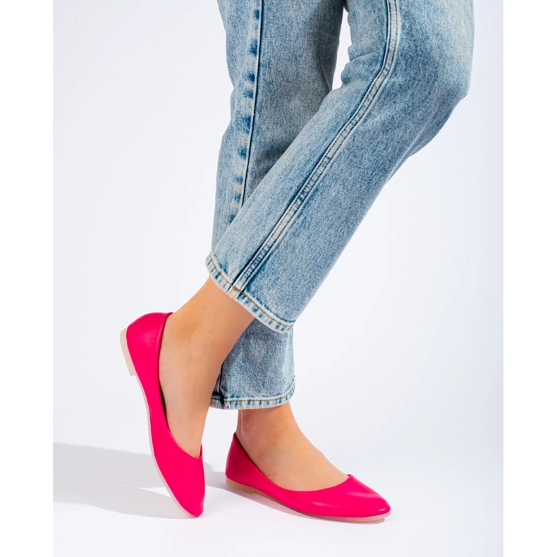 Rosa Ballerinas für Damen aus Shelovet-Öko-Leder 2