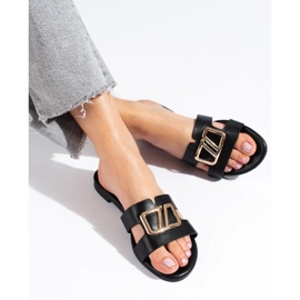 Elegante schwarze Shelovet-Damenhausschuhe 2