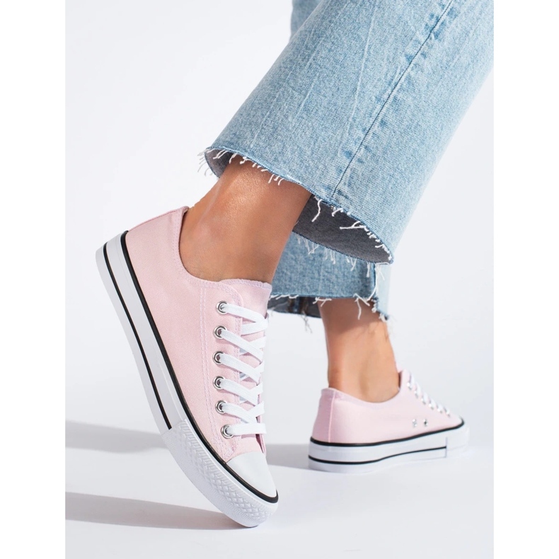 SHELOVET Niedrige Vico-Sneaker für Damen in Rosa 2