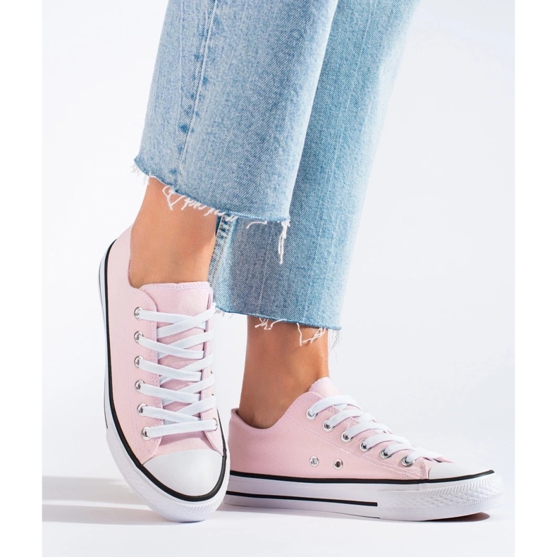 SHELOVET Niedrige Vico-Sneaker für Damen in Rosa 1