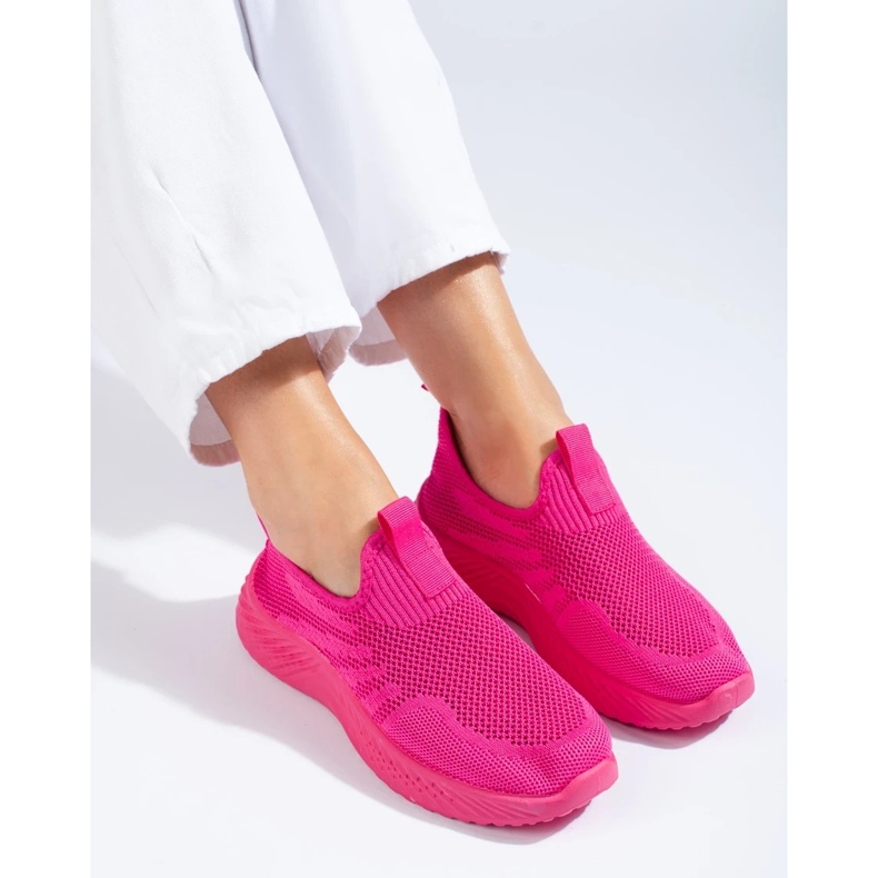 Durchbrochene Damen-Sportschuhe in Fuchsia von Shelovet rosa 1