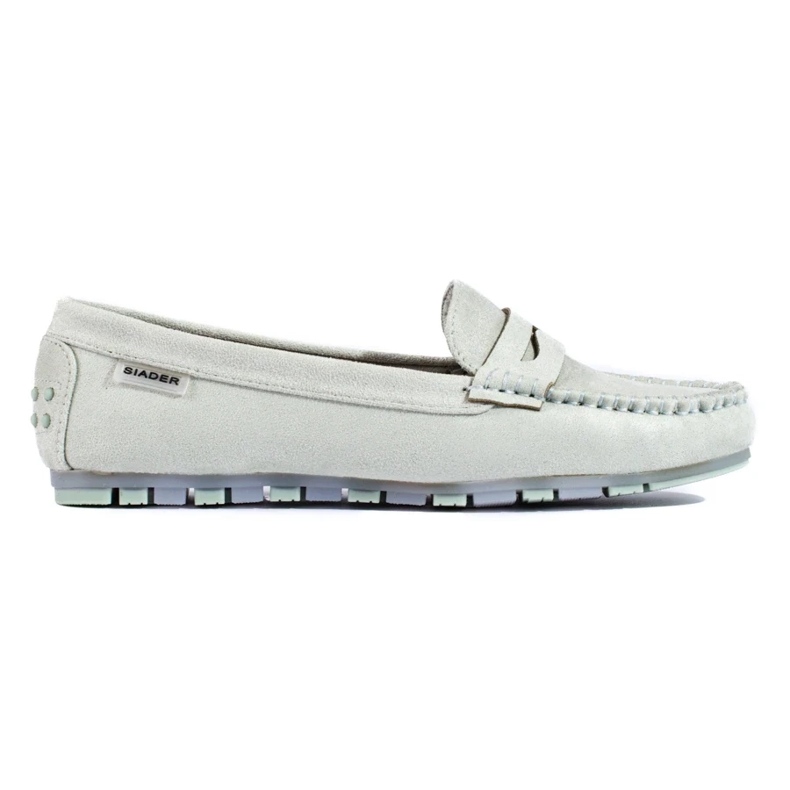 Hellgrüne Wildleder-Loafer für Damen von Shelovet 2