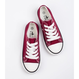Kastanienbraune Shelovet-Schnürsneaker für Jugendliche rot 2