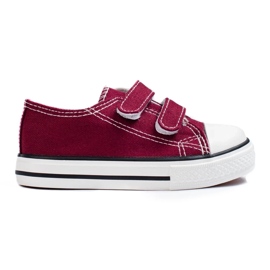 Vico burgunderfarbene Kinder-Sneaker mit Klettverschluss rot 2