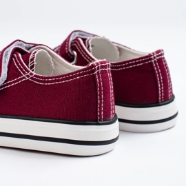 Vico burgunderfarbene Kinder-Sneaker mit Klettverschluss rot 4