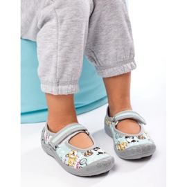 SHELOVET Kinderhausschuhe für den Kindergarten mit 3F-Hunden blau 2