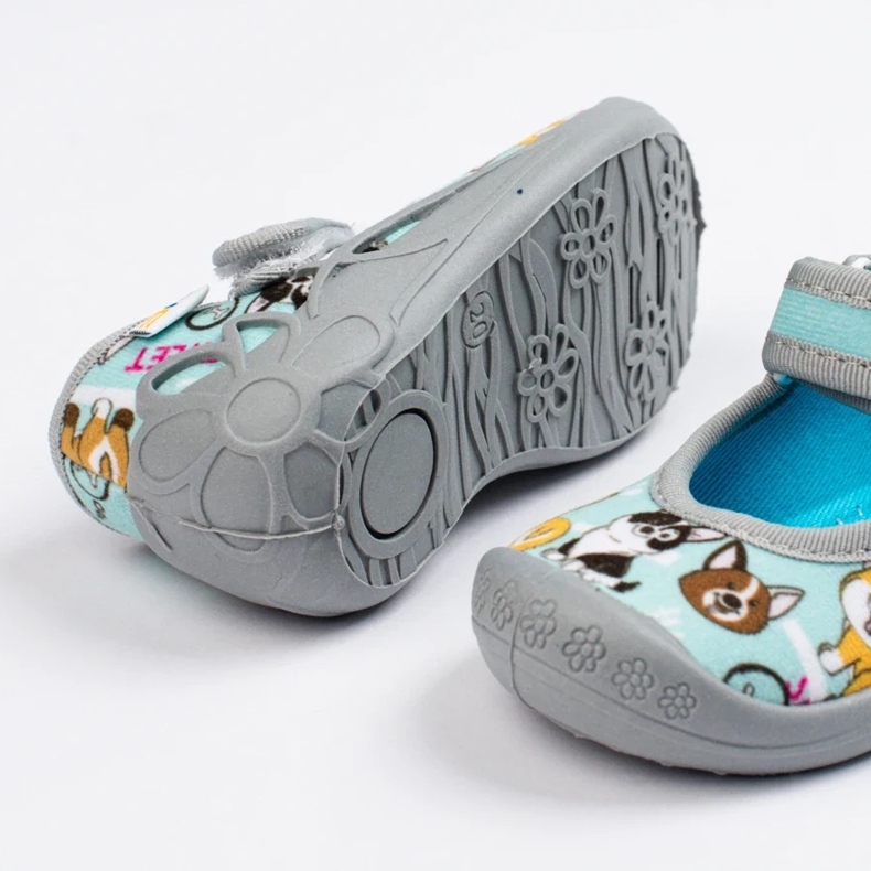 SHELOVET Kinderhausschuhe für den Kindergarten mit 3F-Hunden blau 1