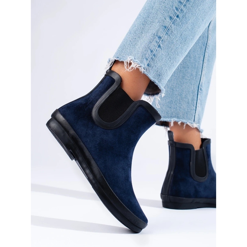 W. Potocki Isolierte Gummistiefel aus Wildleder in Marineblau von Potocki 1