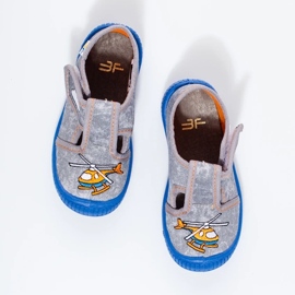 Graue Helikopter-Hausschuhe von Shelovet 1