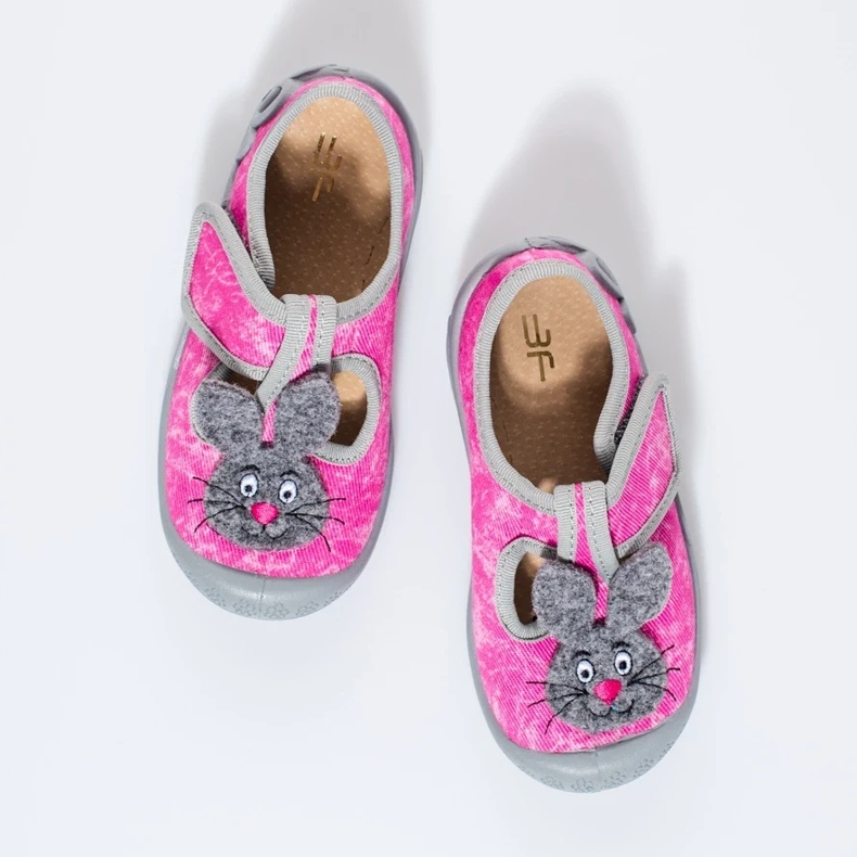 Kletthausschuhe für Mädchen aus rosa Marmor von Shelovet 1