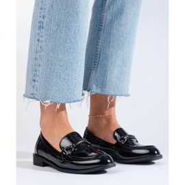 Klassische Loafer aus schwarzem Lack von Shelovet 1