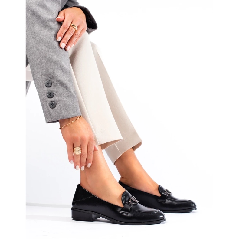 Schwarze Damen-Herrenstiefel aus ökologischem Shelovet-Leder 2