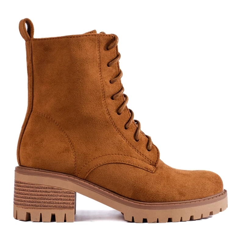 Braune Schnürstiefeletten für Damen von Shelovet 2