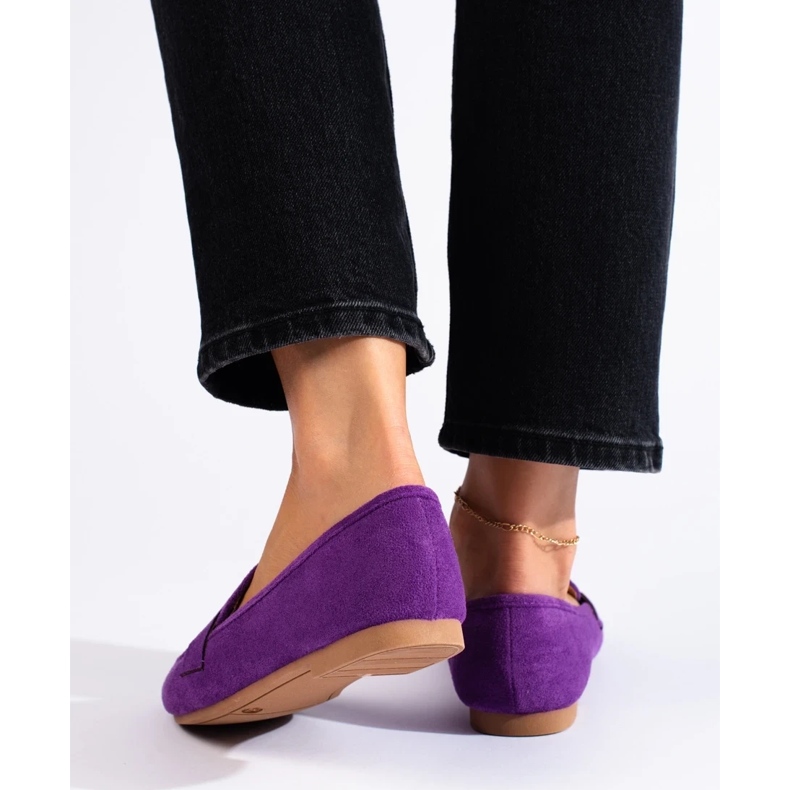 Bequeme Damen-Lords aus Wildleder, lila Shelovet 1