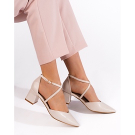 Goodin Hellbeige spitze Damensandalen 2