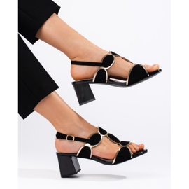 Goodin Schwarze Damensandalen mit Schnalle 2