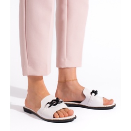 Goodin Weiße flache Damen-Flip-Flops 2