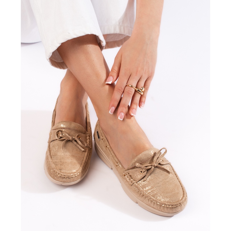 Goodin Bequeme beige Damen-Loafer 2