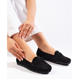 Schwarze Wildleder-Slipper für Damen 2