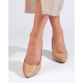 Beigefarbene Stiletto-Pumps von Sergio Leone 2