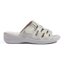 Bequeme graue Damen-Flip-Flops 1