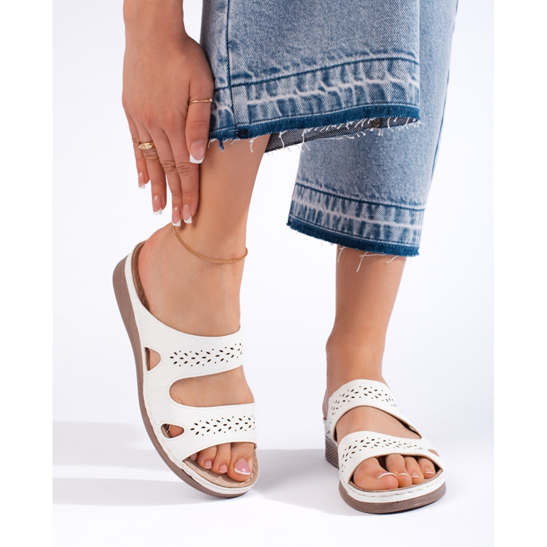 Bequeme weiße Damen-Flip-Flops 2