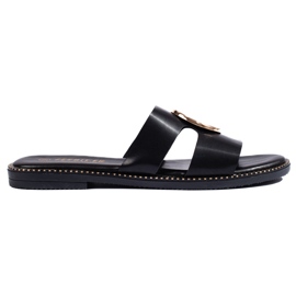 Klassische schwarze Damen-Flip-Flops 1