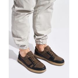 Schwarze und braune Herren-Sportschuhe 1