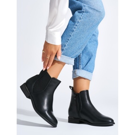 Schwarze klassische Damenstiefeletten 2